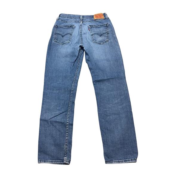Levis 514 Mens Jeans 32x32 Blue Straight Fit Stretch Denim Zip Fly 5 Pocket - Picture 11 of 14